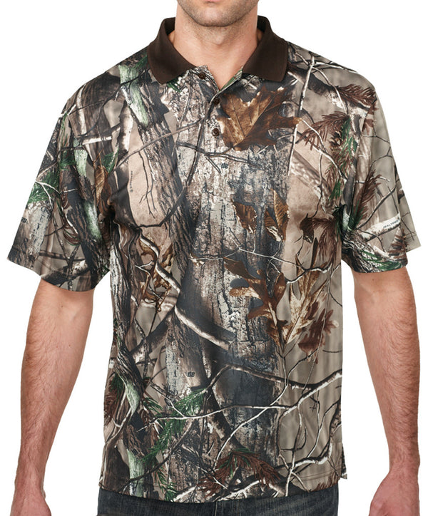 Mens Momentum Camo Polo, Oilfield Camo